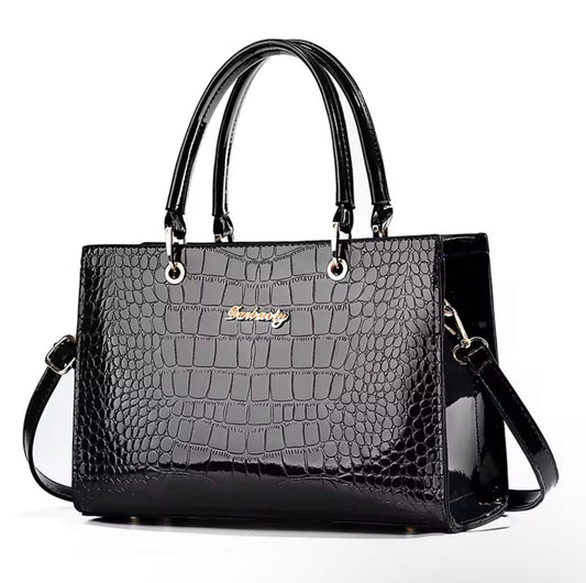 Black Elegant Women’s Handbag – Premium PU Leather Shoulder & Tote Bag for Office, Parties & Daily Useck Elegent Bag